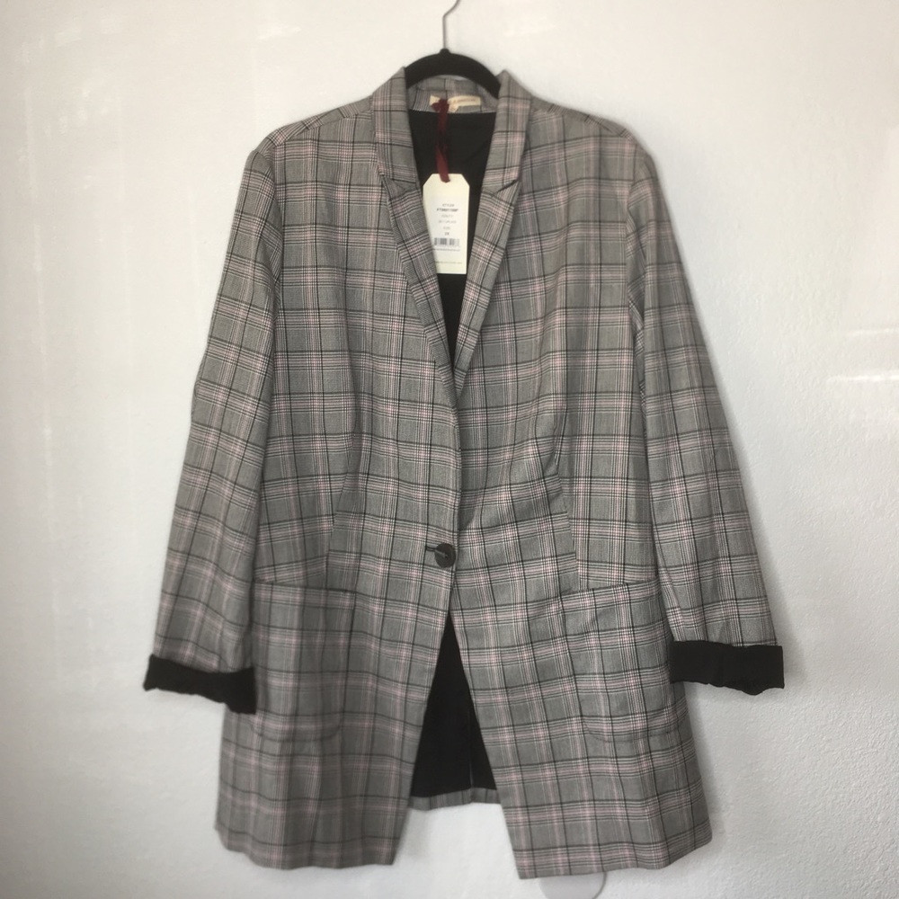STANDARDS & PRACTICES plaid blazer